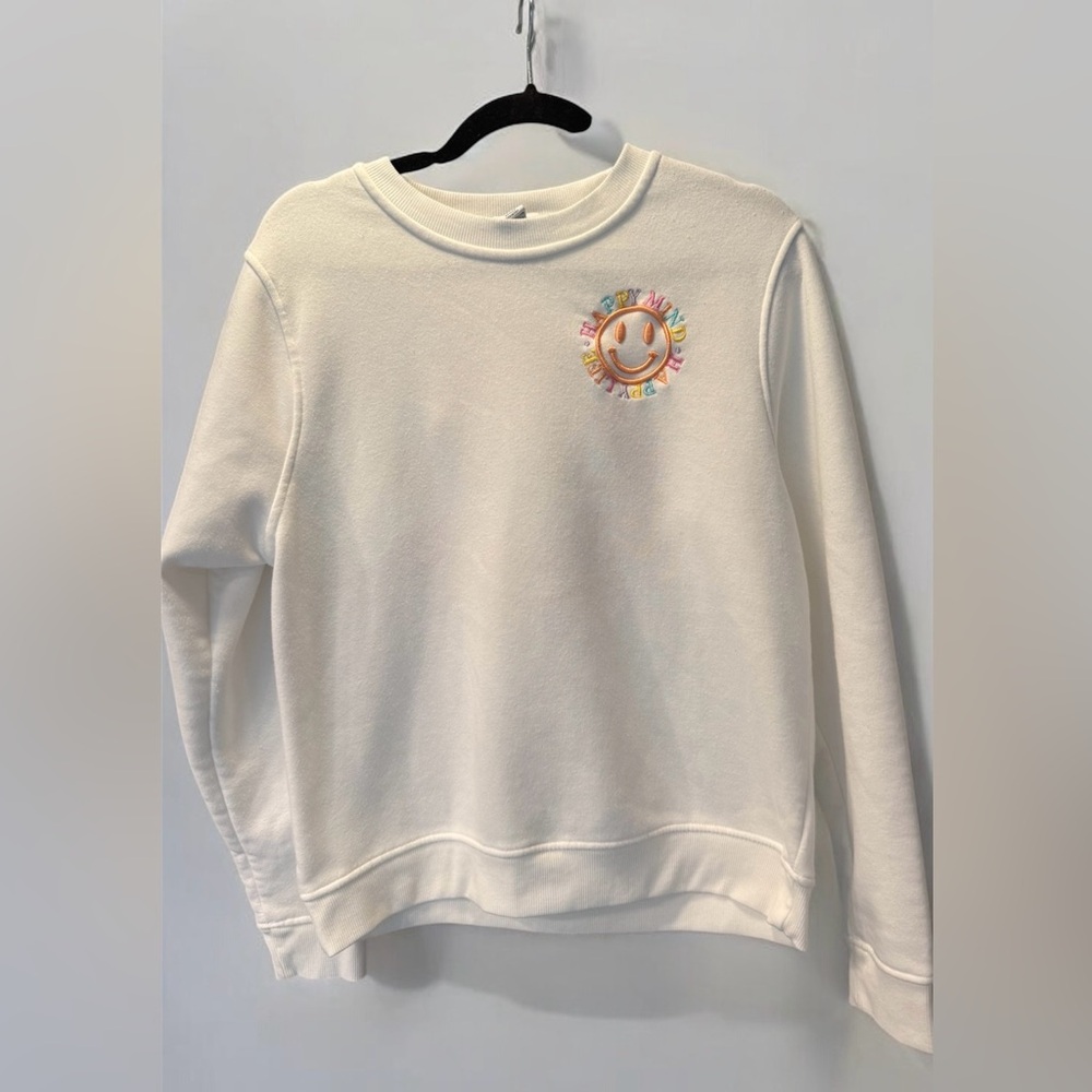 Better Together Happy Mind Happy Life Crewneck Sweatshirt Oversized Small